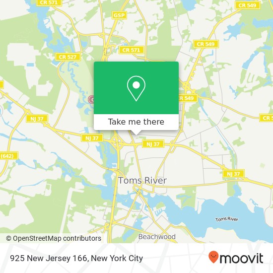 925 New Jersey 166 map