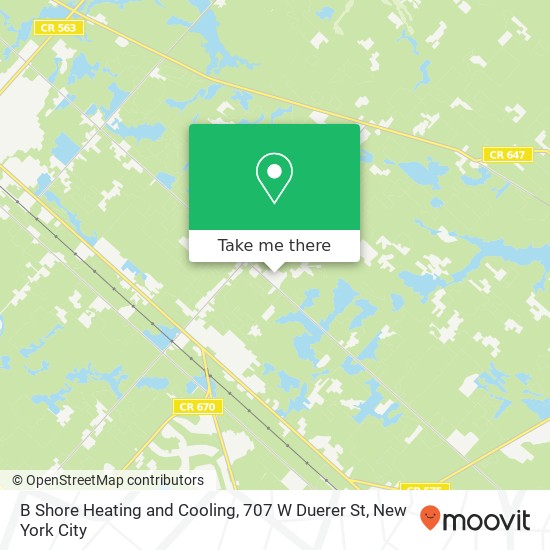 Mapa de B Shore Heating and Cooling, 707 W Duerer St