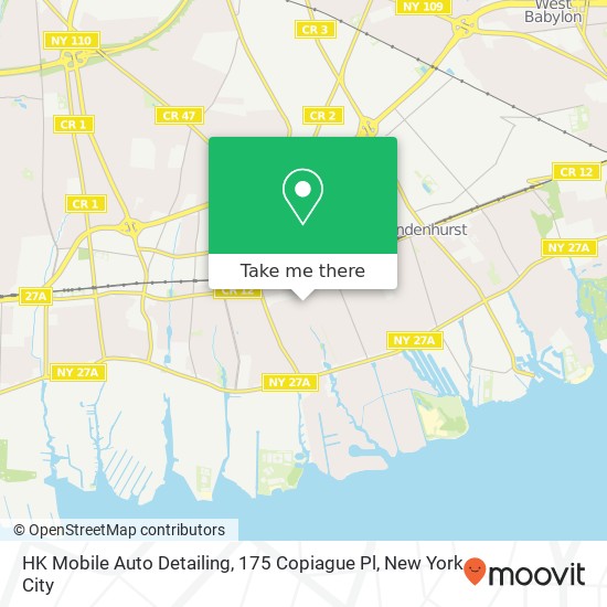 Mapa de HK Mobile Auto Detailing, 175 Copiague Pl