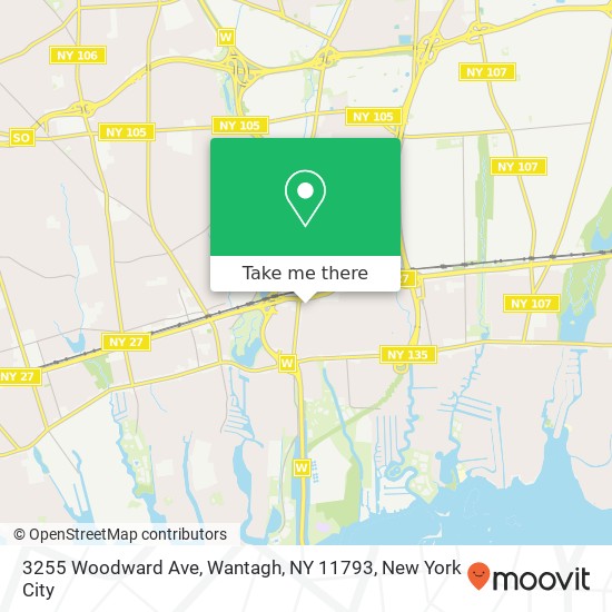 Mapa de 3255 Woodward Ave, Wantagh, NY 11793