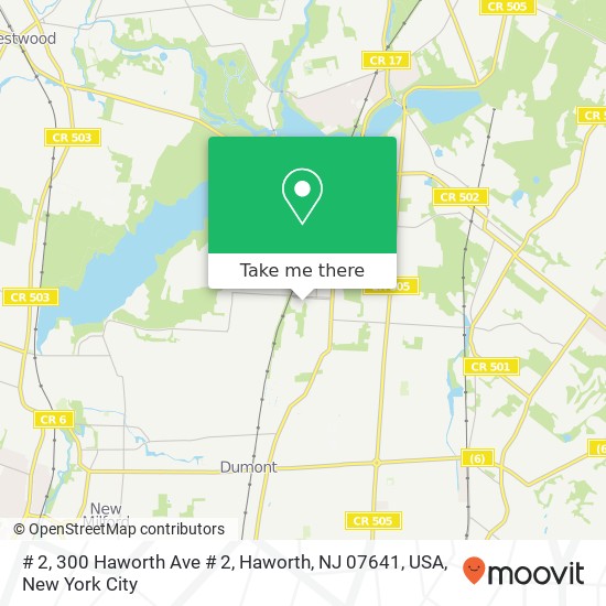 Mapa de # 2, 300 Haworth Ave # 2, Haworth, NJ 07641, USA