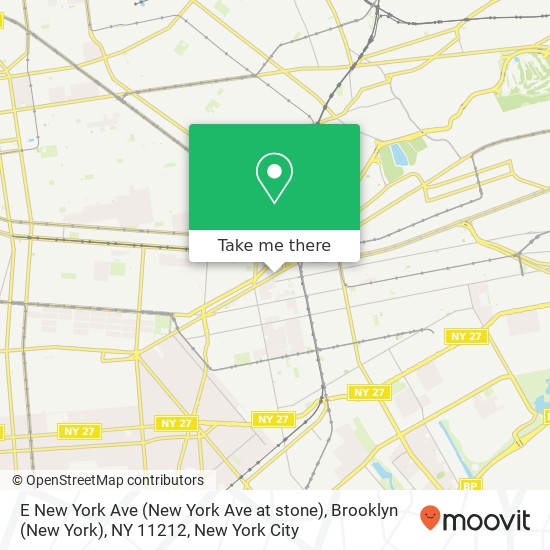 Mapa de E New York Ave (New York Ave at stone), Brooklyn (New York), NY 11212