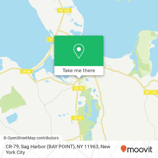 Mapa de CR-79, Sag Harbor (BAY POINT), NY 11963