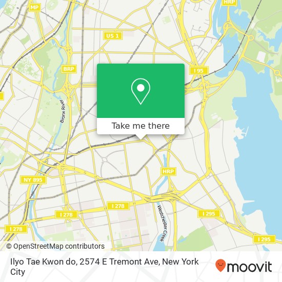 Mapa de Ilyo Tae Kwon do, 2574 E Tremont Ave