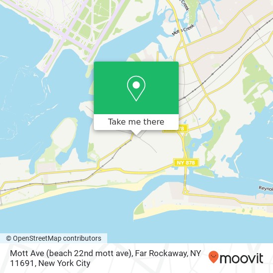 Mapa de Mott Ave (beach 22nd mott ave), Far Rockaway, NY 11691