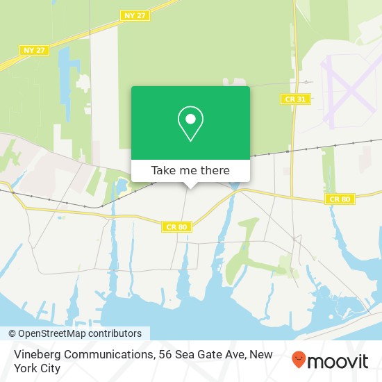 Mapa de Vineberg Communications, 56 Sea Gate Ave