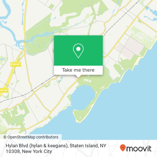 Mapa de Hylan Blvd (hylan & keegans), Staten Island, NY 10308