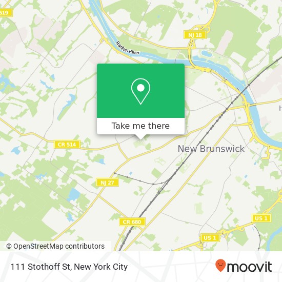 Mapa de 111 Stothoff St, Somerset, NJ 08873