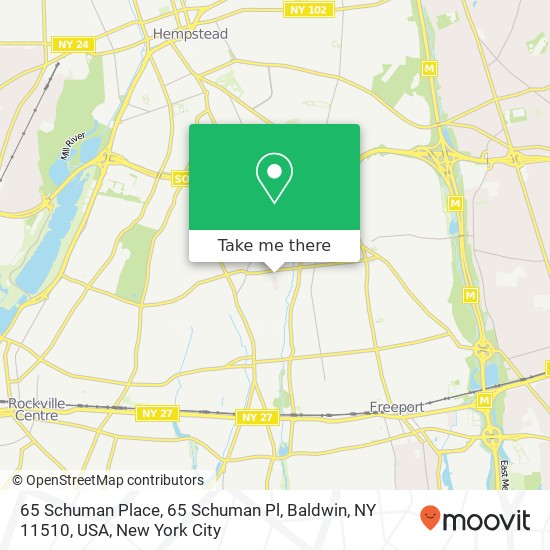 Mapa de 65 Schuman Place, 65 Schuman Pl, Baldwin, NY 11510, USA