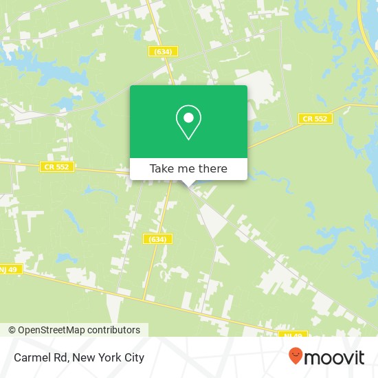 Mapa de Carmel Rd, Millville (CARMEL), NJ 08332