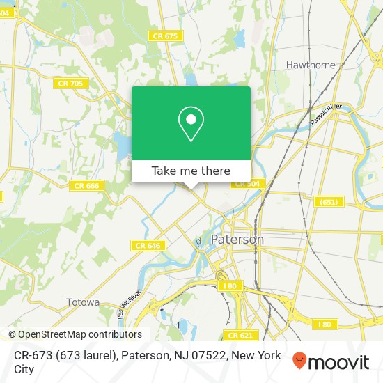Mapa de CR-673 (673 laurel), Paterson, NJ 07522