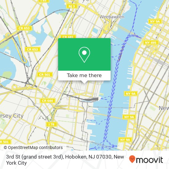 3rd St (grand street 3rd), Hoboken, NJ 07030 map