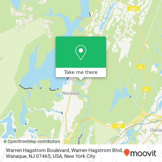 Mapa de Warren Hagstrom Boulevard, Warren Hagstrom Blvd, Wanaque, NJ 07465, USA