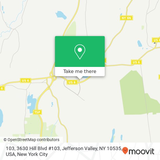 Mapa de 103, 3630 Hill Blvd #103, Jefferson Valley, NY 10535, USA