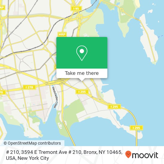 # 210, 3594 E Tremont Ave # 210, Bronx, NY 10465, USA map
