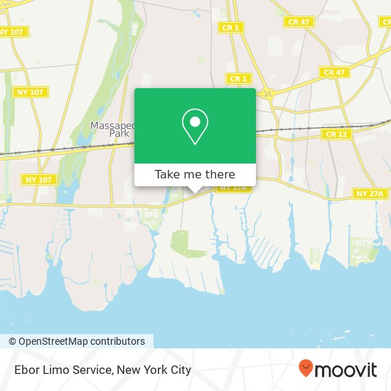 Mapa de Ebor Limo Service