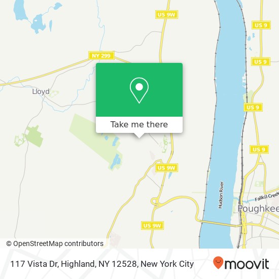 117 Vista Dr, Highland, NY 12528 map