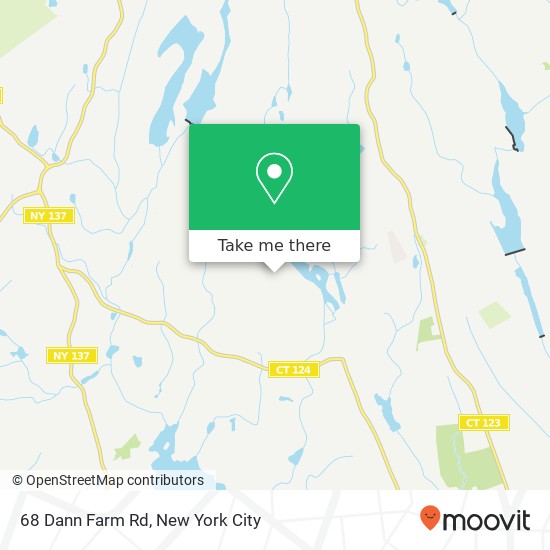 Mapa de 68 Dann Farm Rd, Pound Ridge, NY 10576