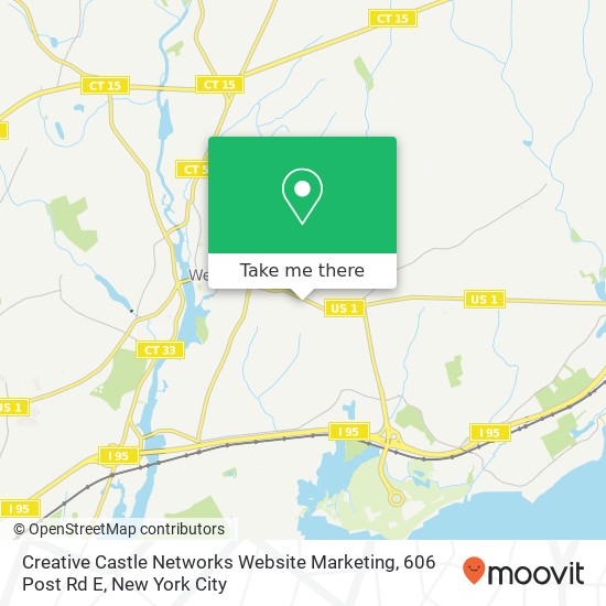 Mapa de Creative Castle Networks Website Marketing, 606 Post Rd E