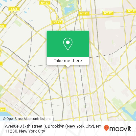 Avenue J (7th street j), Brooklyn (New York City), NY 11230 map