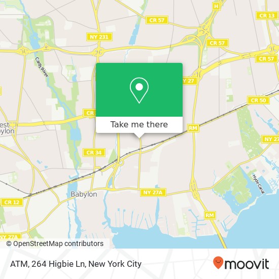 Mapa de ATM, 264 Higbie Ln