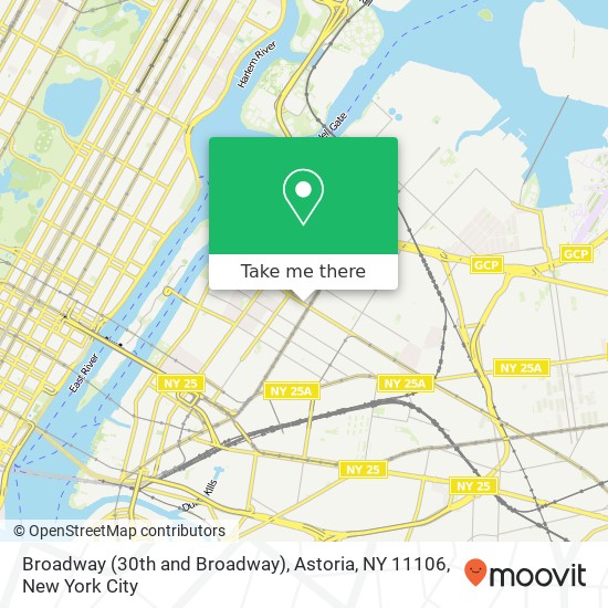 Mapa de Broadway (30th and Broadway), Astoria, NY 11106