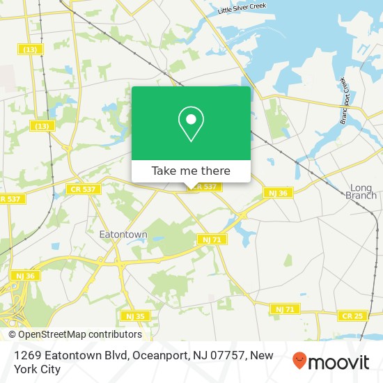 1269 Eatontown Blvd, Oceanport, NJ 07757 map
