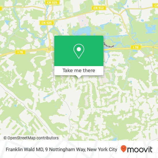 Mapa de Franklin Wald MD, 9 Nottingham Way