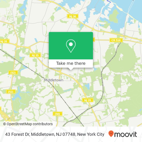 Mapa de 43 Forest Dr, Middletown, NJ 07748