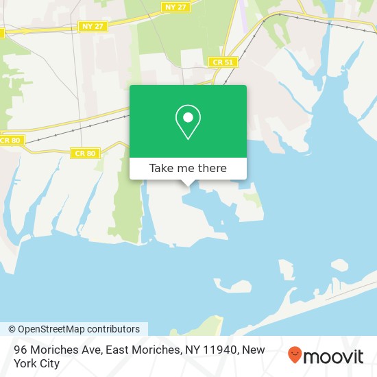 96 Moriches Ave, East Moriches, NY 11940 map