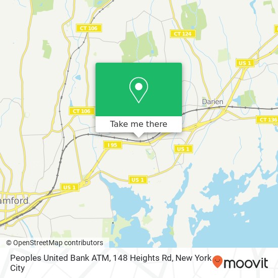 Peoples United Bank ATM, 148 Heights Rd map