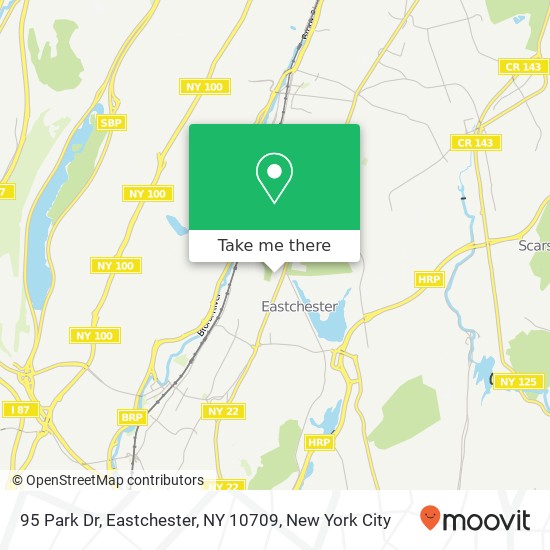 Mapa de 95 Park Dr, Eastchester, NY 10709