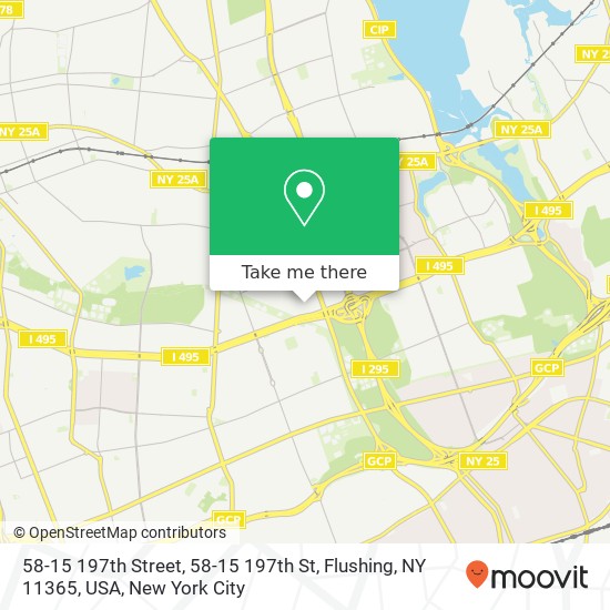 58-15 197th Street, 58-15 197th St, Flushing, NY 11365, USA map