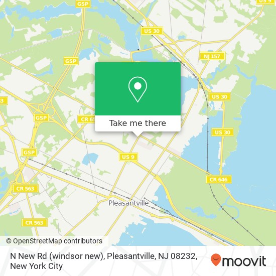 Mapa de N New Rd (windsor new), Pleasantville, NJ 08232