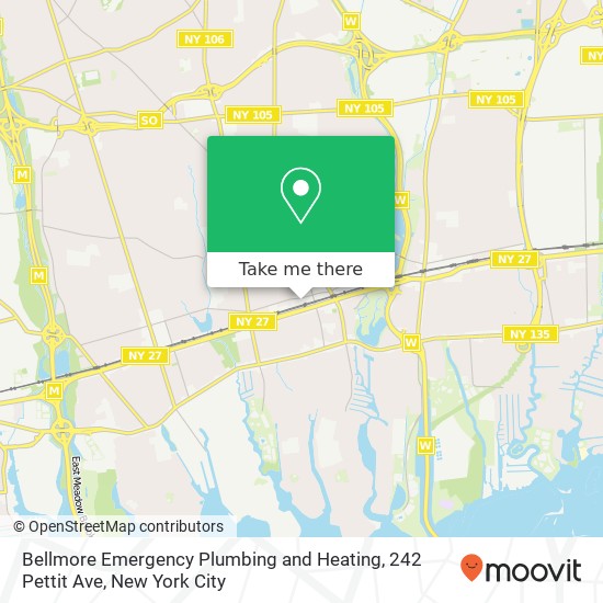 Mapa de Bellmore Emergency Plumbing and Heating, 242 Pettit Ave