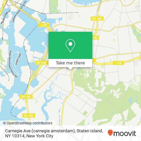 Carnegie Ave (carnegie amsterdam), Staten Island, NY 10314 map