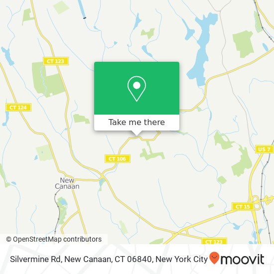 Mapa de Silvermine Rd, New Canaan, CT 06840