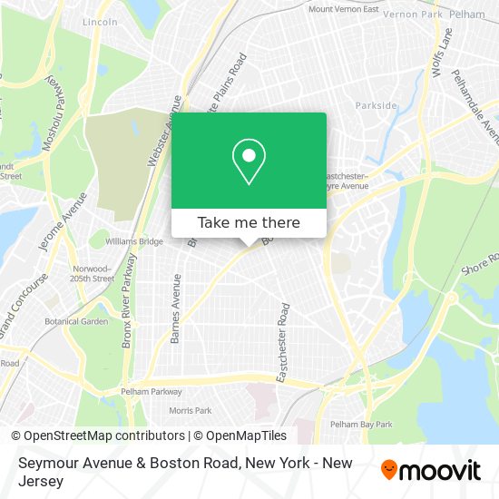 Seymour Avenue & Boston Road map