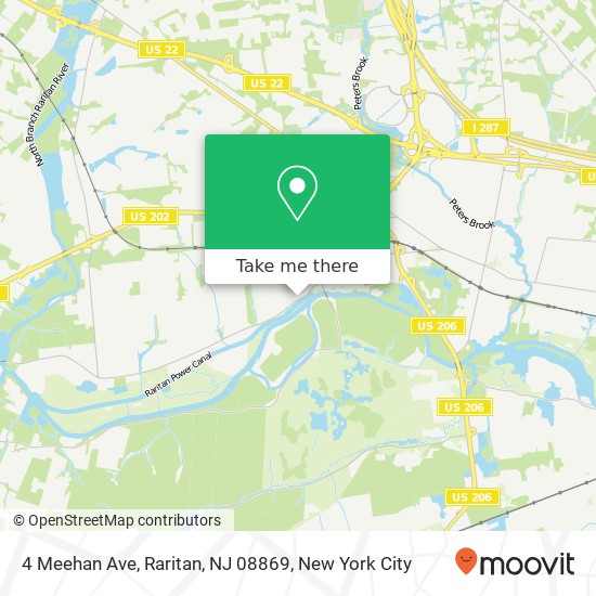 Mapa de 4 Meehan Ave, Raritan, NJ 08869