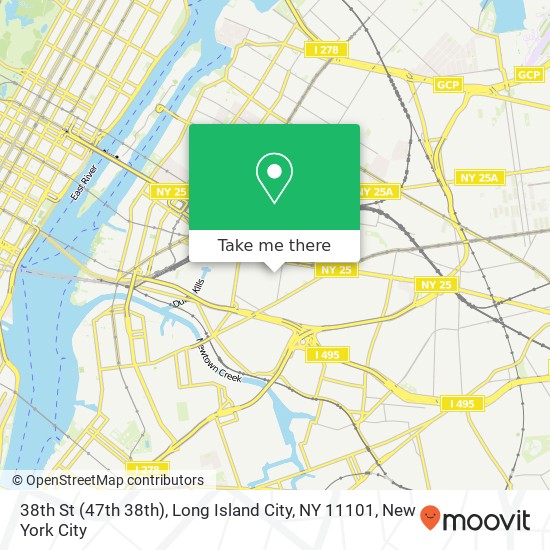 38th St (47th 38th), Long Island City, NY 11101 map