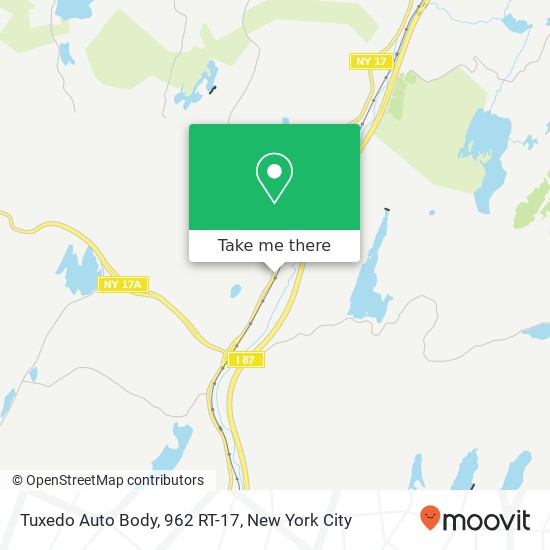 Tuxedo Auto Body, 962 RT-17 map