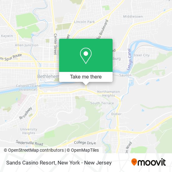 Mapa de Sands Casino Resort