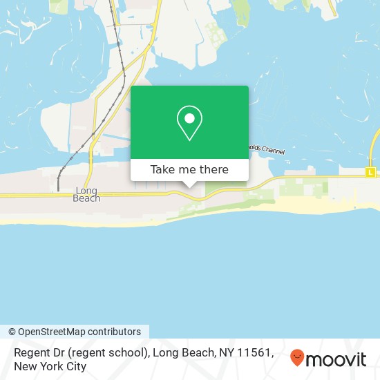 Mapa de Regent Dr (regent school), Long Beach, NY 11561