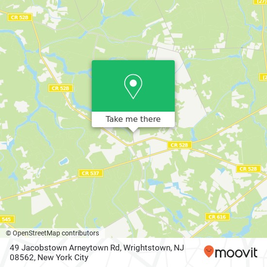 Mapa de 49 Jacobstown Arneytown Rd, Wrightstown, NJ 08562