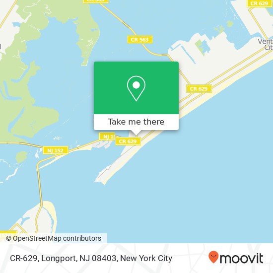 Mapa de CR-629, Longport, NJ 08403