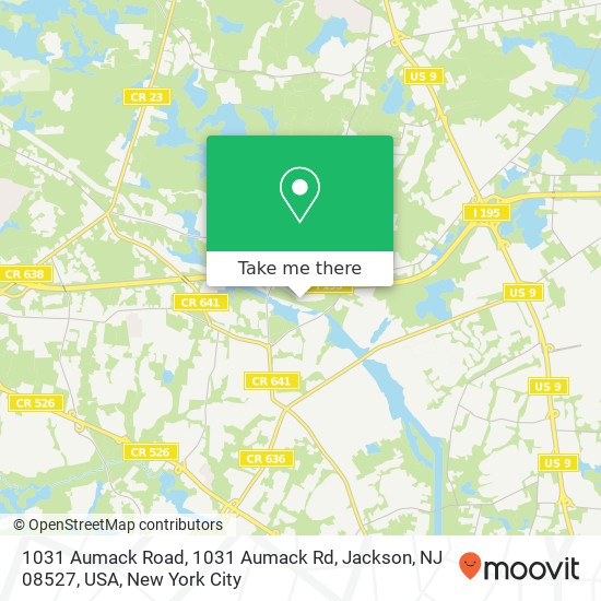 1031 Aumack Road, 1031 Aumack Rd, Jackson, NJ 08527, USA map