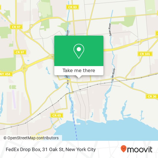 Mapa de FedEx Drop Box, 31 Oak St