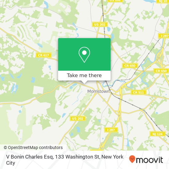 Mapa de V Bonin Charles Esq, 133 Washington St