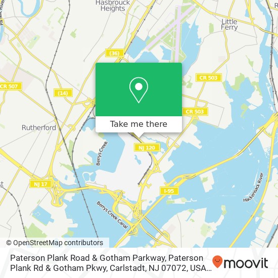 Paterson Plank Road & Gotham Parkway, Paterson Plank Rd & Gotham Pkwy, Carlstadt, NJ 07072, USA map