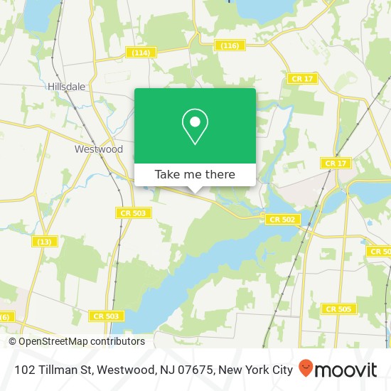 102 Tillman St, Westwood, NJ 07675 map